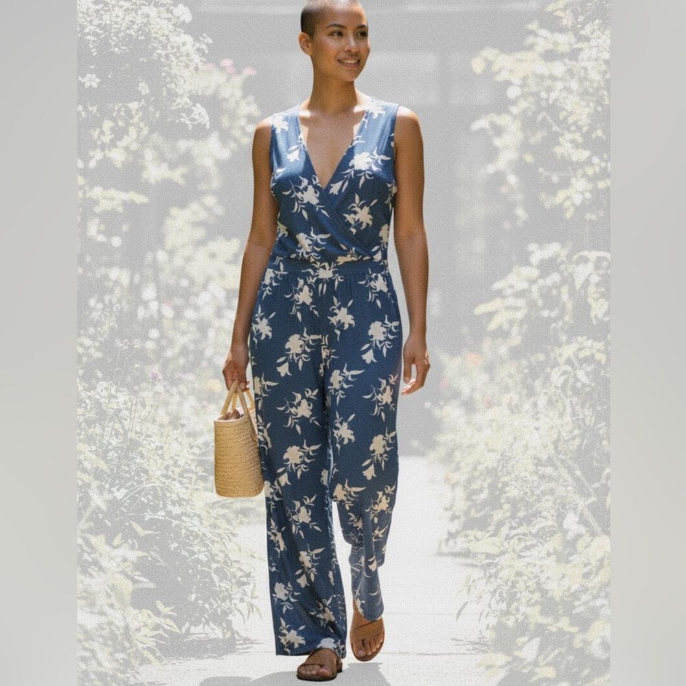 41 Hawthorn Blue and White Patterned Top